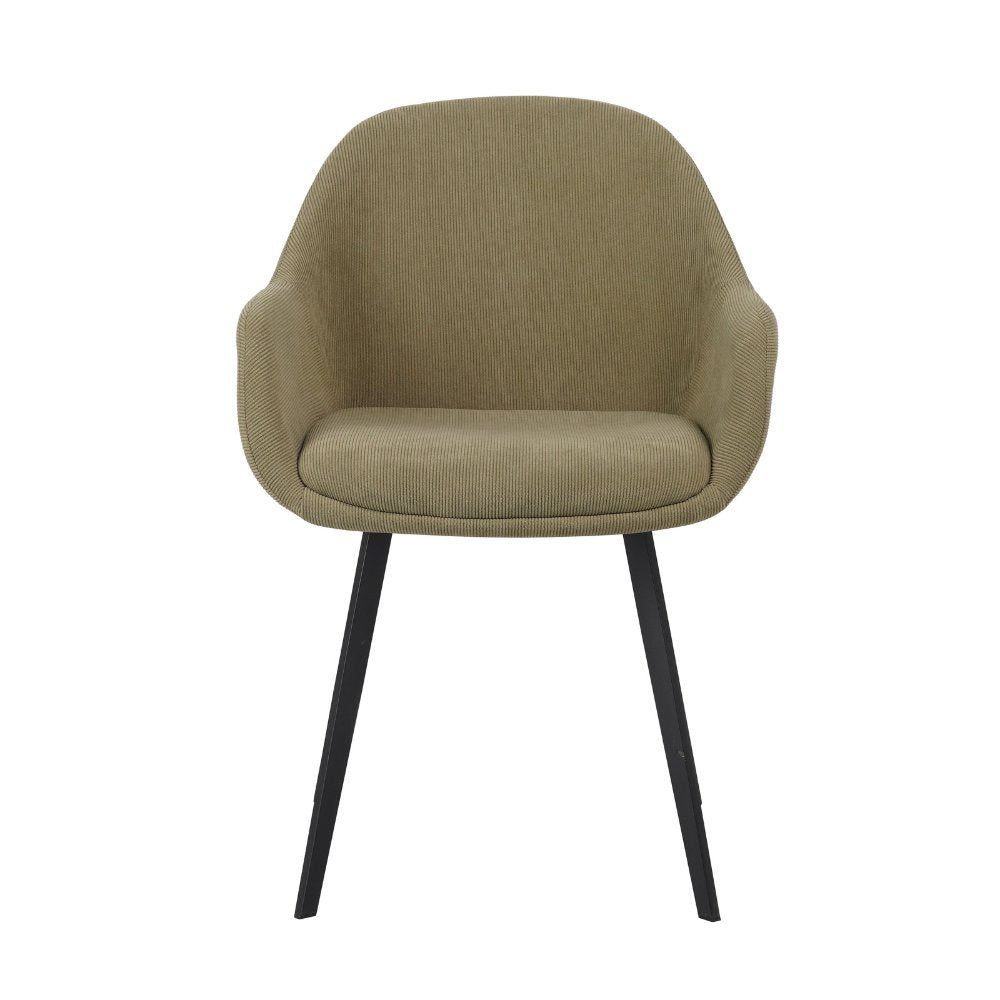 Silla de comedor Remy Dimehouse Verde oliva L x An x Al 64x59x58 Blanco foto vista frontal