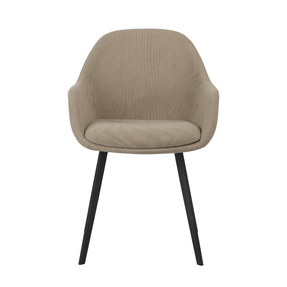 Silla de comedor Remy Dimehouse Taupe L x An x Al 64x59x58 Blanco foto vista frontal