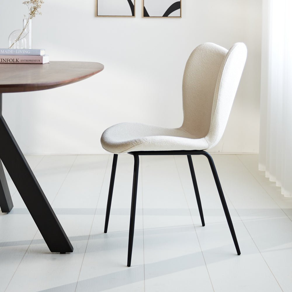 Silla de comedor Sia Dimehouse Blanco L x An x Al 72x55x51 Tela Foto atmosférica vista lateral