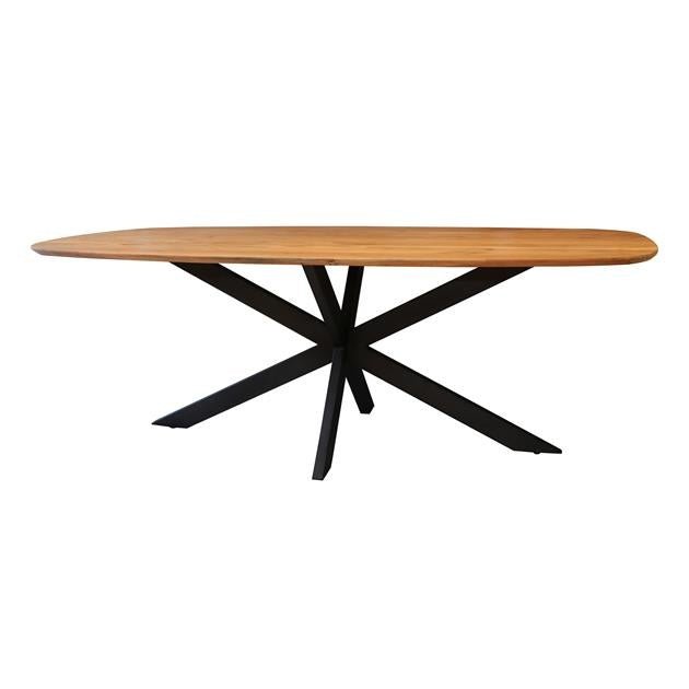 Mesa de comedor Laurie DH Interior Acacia L x An x Al 221x111x19 Madera de acacia Blanco fotografía vista frontal