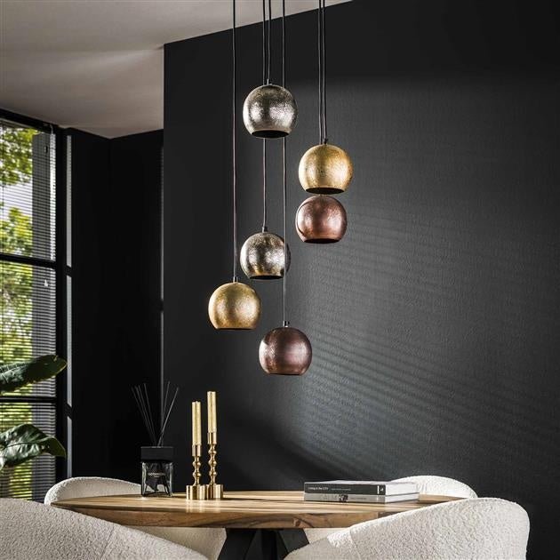 Lámpara colgante Berns DH Interior Níquel L x An. x Al. 47x43x25 Níquel Foto atmosférica vista frontal diagonal