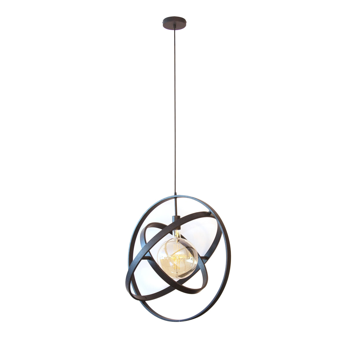 Lámpara colgante Diana DH Interior Negro L x An. x Al. 67x67x17 Metal Blanco foto vista frontal