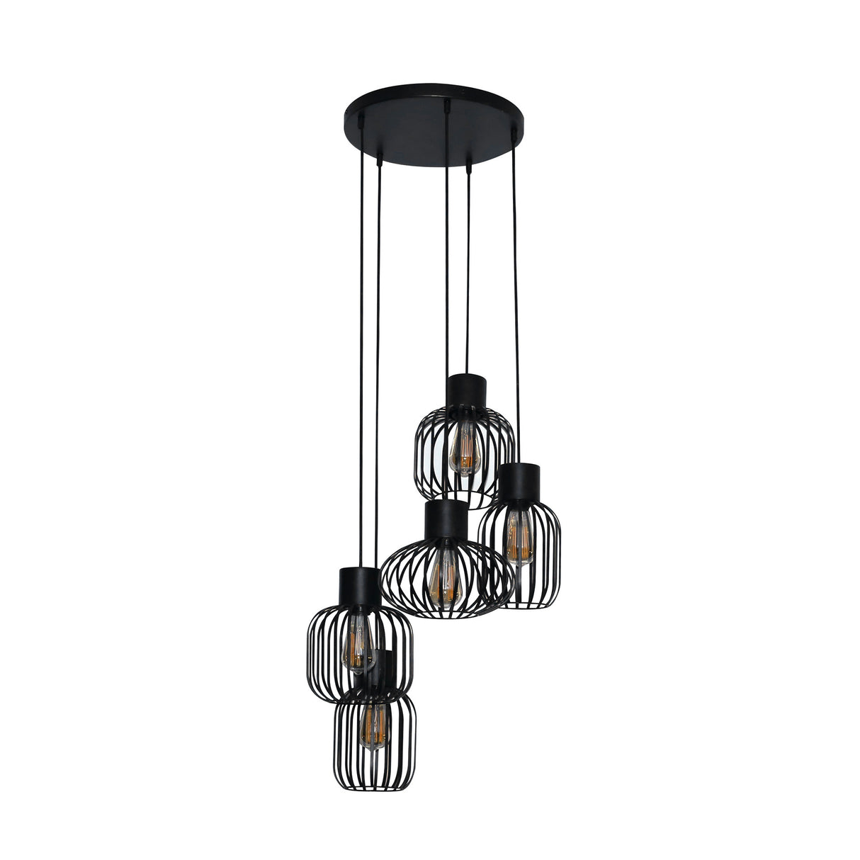 Lámpara colgante Hannes DH Interior Charcoal L x An. x Al. 51x51x19 Metal Blanco foto vista frontal