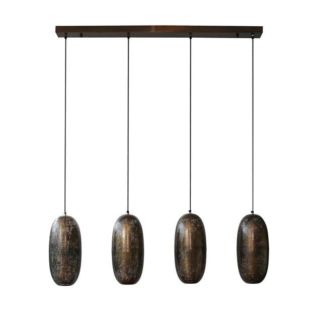 Lámpara colgante Rama DH Interior Bronce L x An. x Al. 125x51x22 Bronce Blanco foto vista frontal