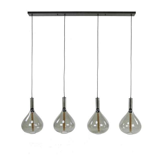 Lámpara colgante Karen DH Interior Negro L x An. x Al. 102x58x39 Metal Blanco foto vista frontal