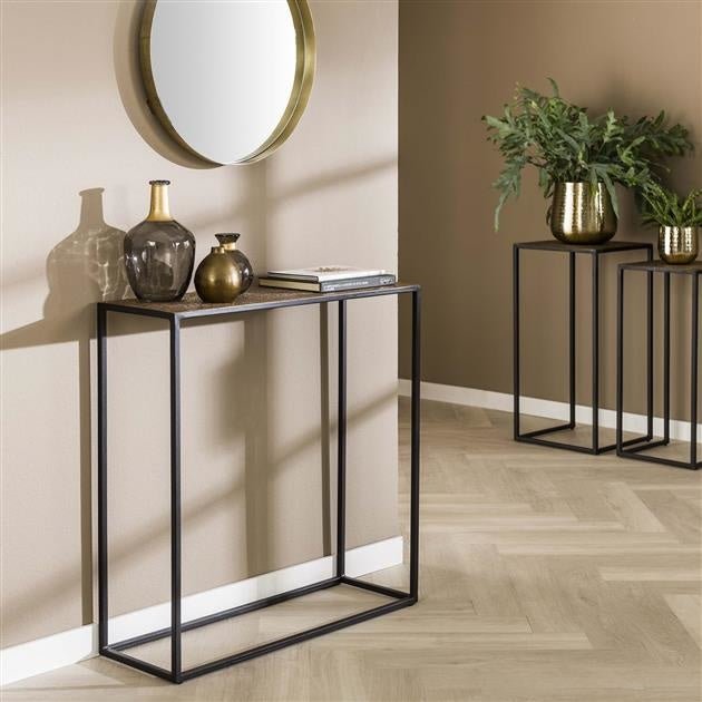 Tocador Lizzy DH Interior Bronce L x An x Al 82x80x30 Bronce Foto atmosférica vista frontal en diagonal
