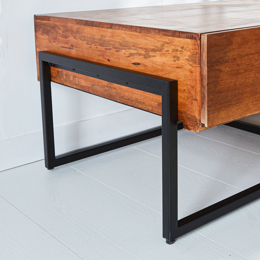 Mueble TV Emma Dimehouse Marrón LxAnxAl 148x82x52 Madera de mango Marco de fotos detalle