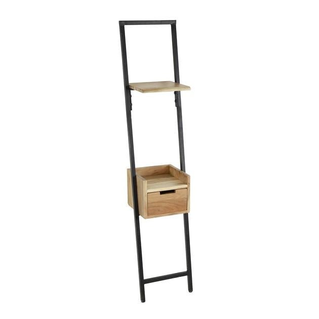 Mesita de noche Vanessa DH Interior Acacia L x An x Al 140x30x25 Madera de acacia Blanco fotografía vista frontal