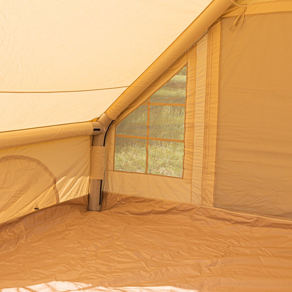 Tienda de campaña cuatro personas hinchable beige 300x200x210 cm Dimehouse Beige L x An x Al 75x48x38 Algodón Atmósfera foto diferente