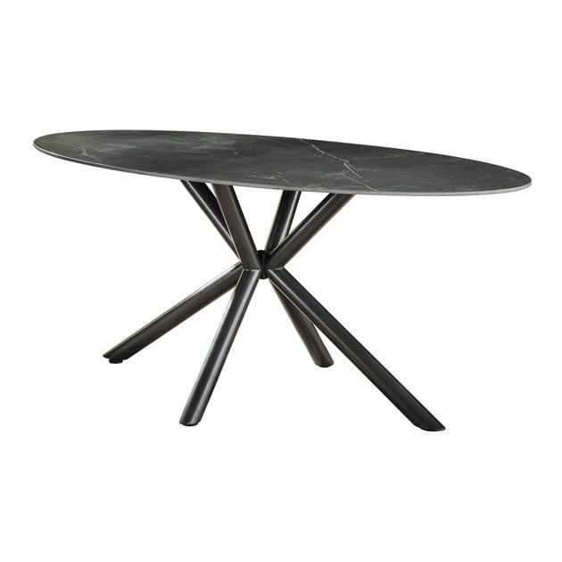 Mesa de comedor Sophie DH Interior Negro L x An x Al 189x99x9 Cerámica Blanco foto vista frontal en diagonal