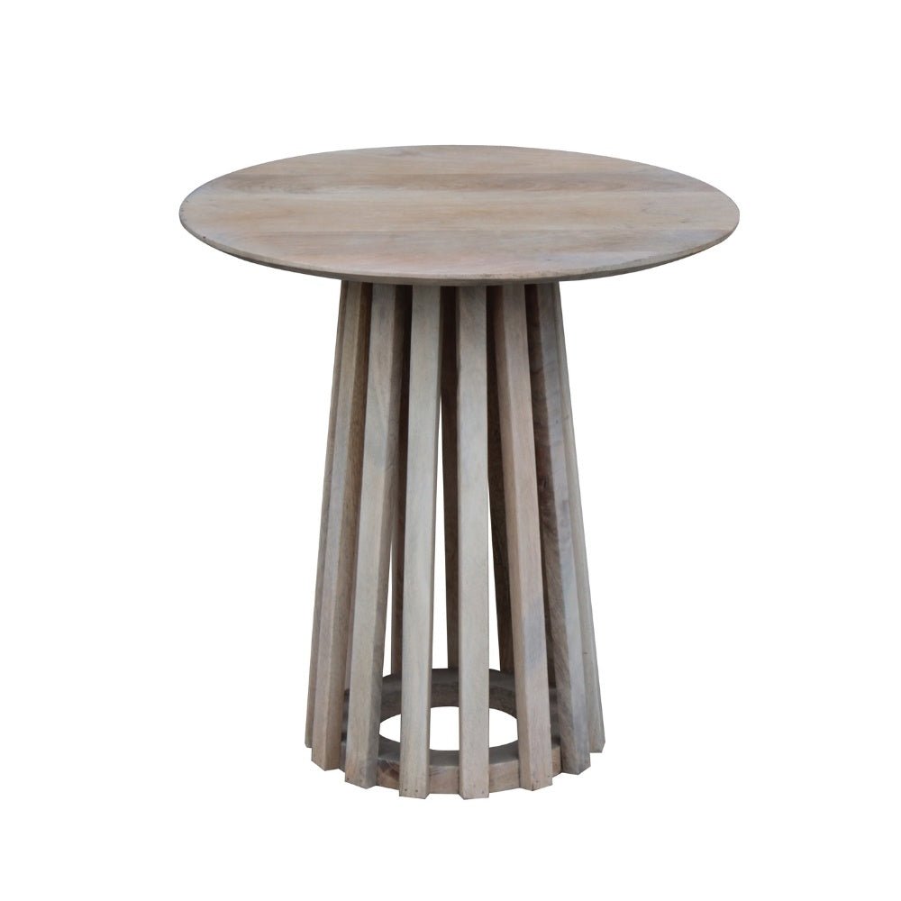 Mesa de centro Rory Roble Dimehouse Roble LxAnxAl 55x55x55 Madera de mango Vista frontal de la foto en blanco