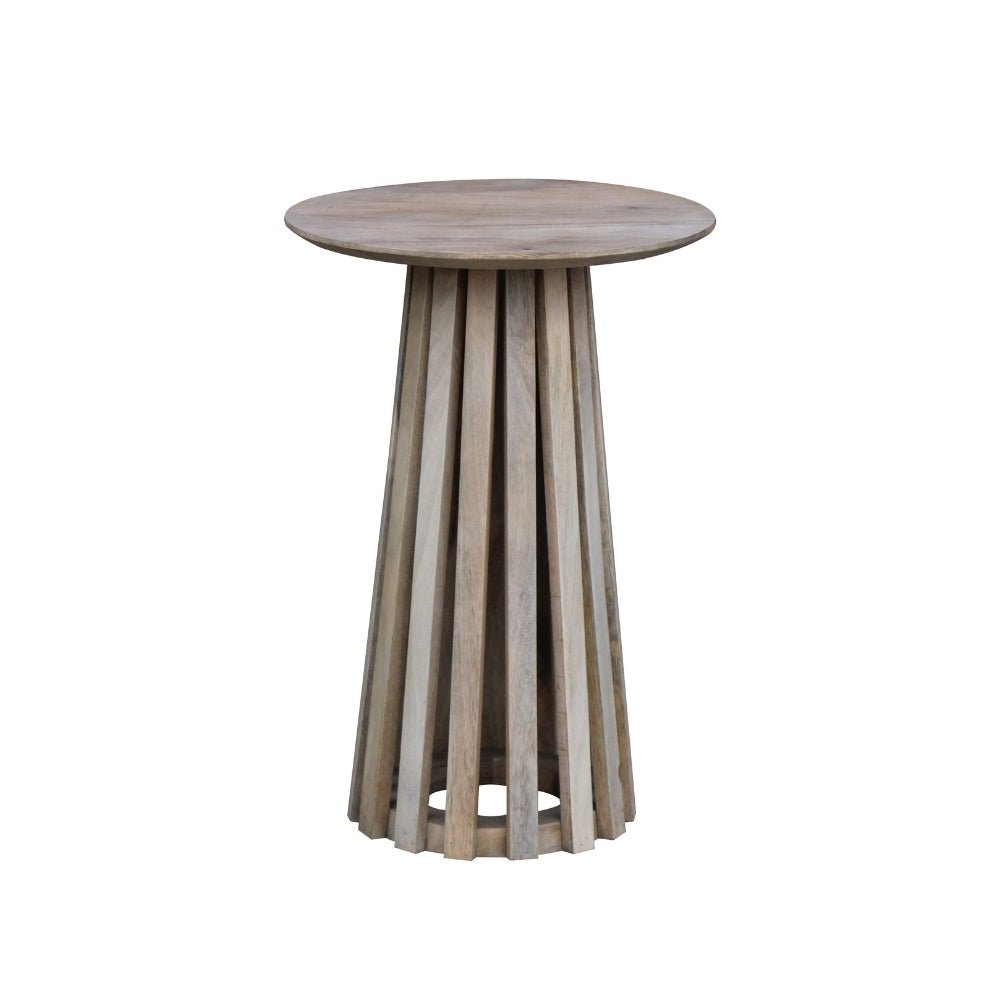 Mesa de centro Rory Roble Dimehouse Roble LxAnxAl 62x45x45 Madera de mango Vista frontal de la foto en blanco