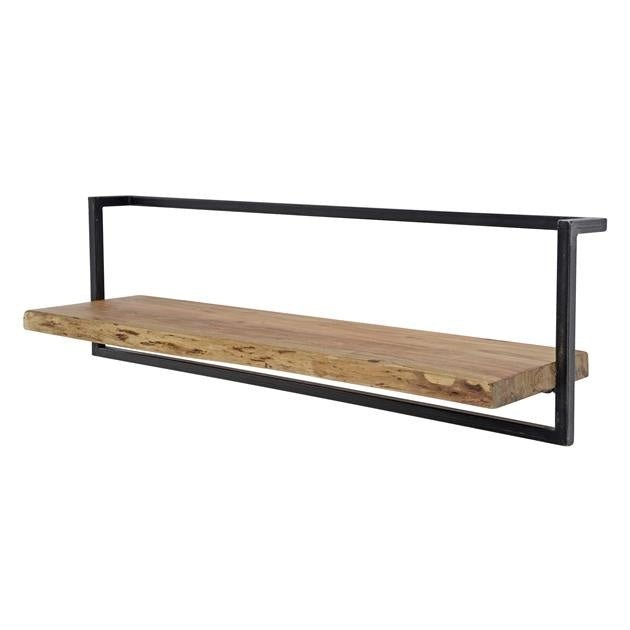 Estante de pared Aberdeen DH Interior Acacia L x An x Al 105x36x13 Madera de acacia Blanco foto vista lateral