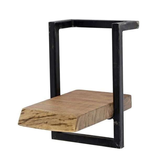 Estante de pared Aberdeen DH Interior Acacia L x An x Al 32x24x12 Madera de acacia Blanco foto vista frontal diagonal