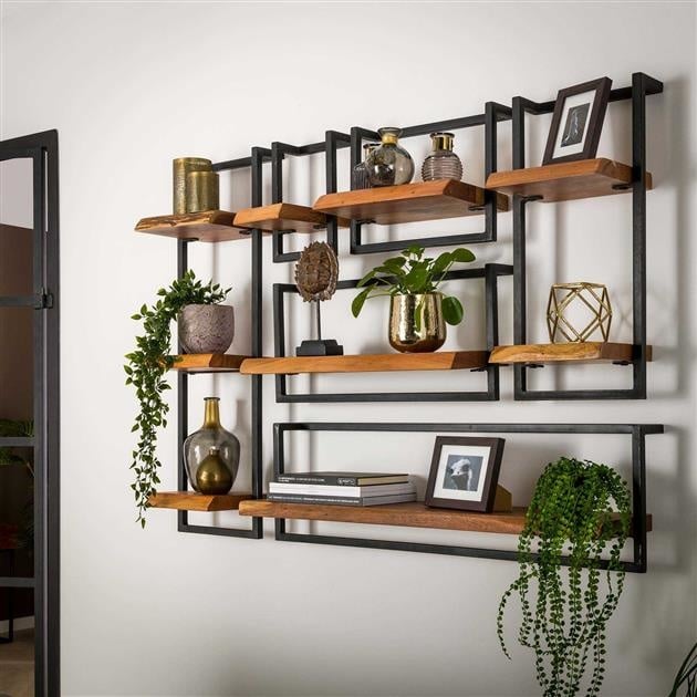 Estante de pared Aberdeen DH Interior Acacia L x An x Al 104x36x13 Madera de acacia Foto atmosférica en situación