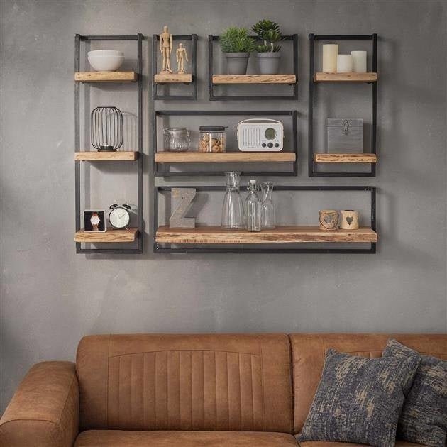 Estante de pared Aberdeen DH Interior Acacia L x An x Al 33x31x12 Madera de acacia Foto atmosférica vista frontal