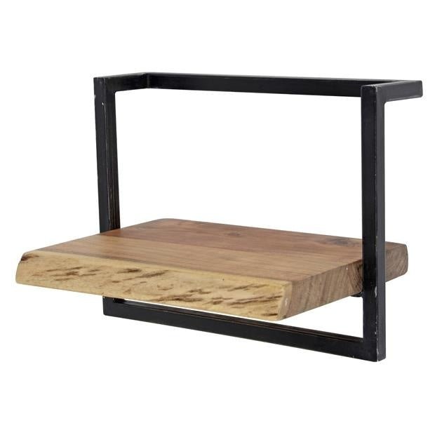Estante de pared Aberdeen DH Interior Acacia L x An x Al 41x33x12 Madera de acacia Blanco foto vista frontal diagonal