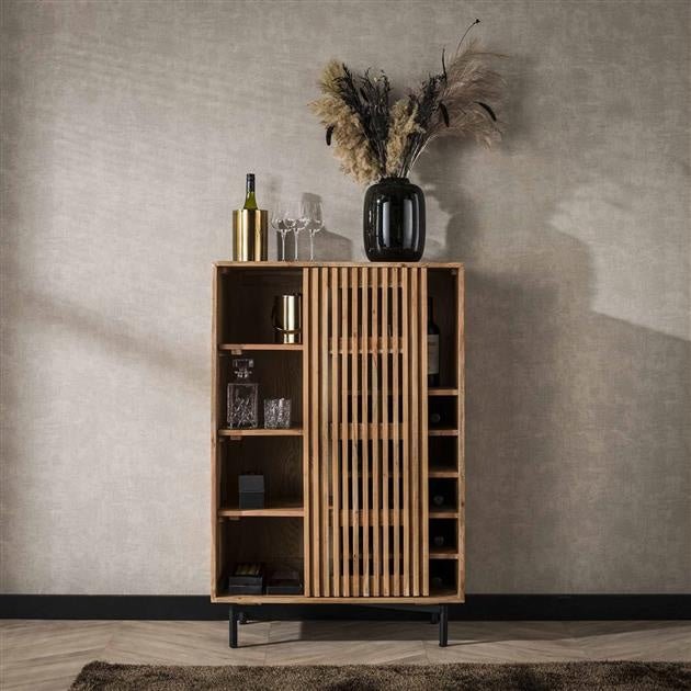 Vinoteca Monja DH Interior Acacia L x An x Al 130x88x52 Madera de acacia Fotografía atmosférica, vista frontal