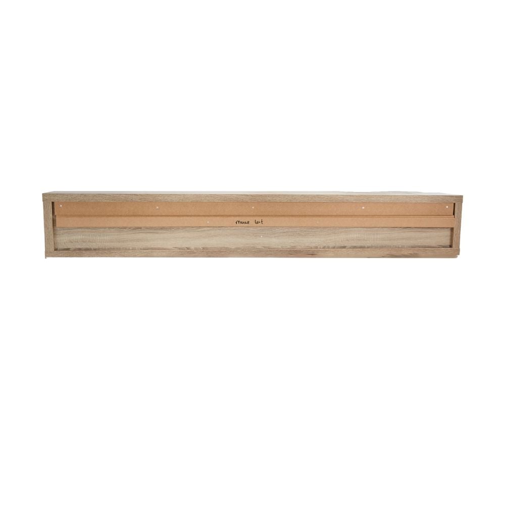 Mueble TV Bernie Roble Rústico Dimehouse Roble L x An x Al 126x36x31 Melamina Blanco foto detalle