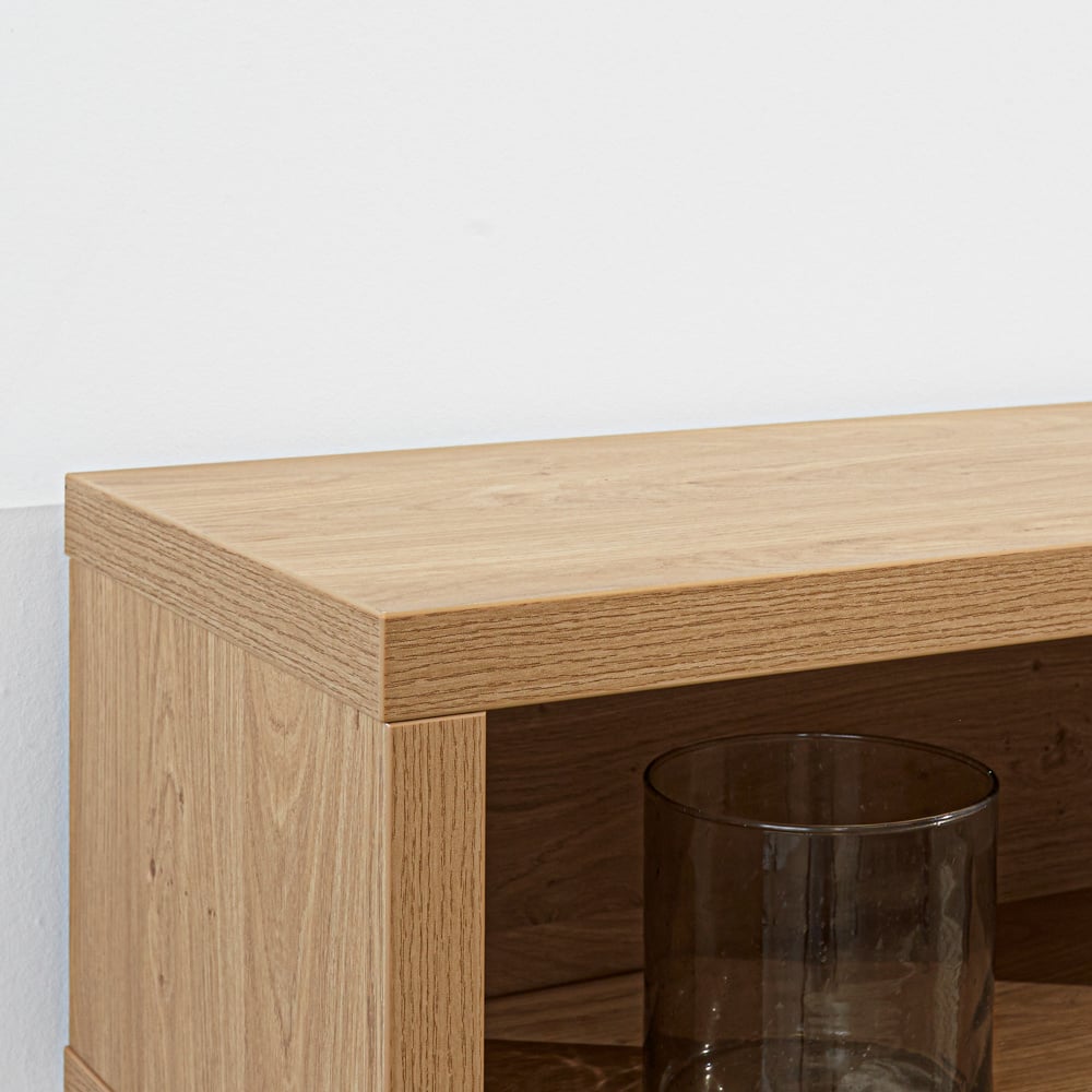 Mueble TV Bernie Roble Rústico Dimehouse Roble L x An x Al 146x36x31 Melamina Detalle fotográfico atmosférico