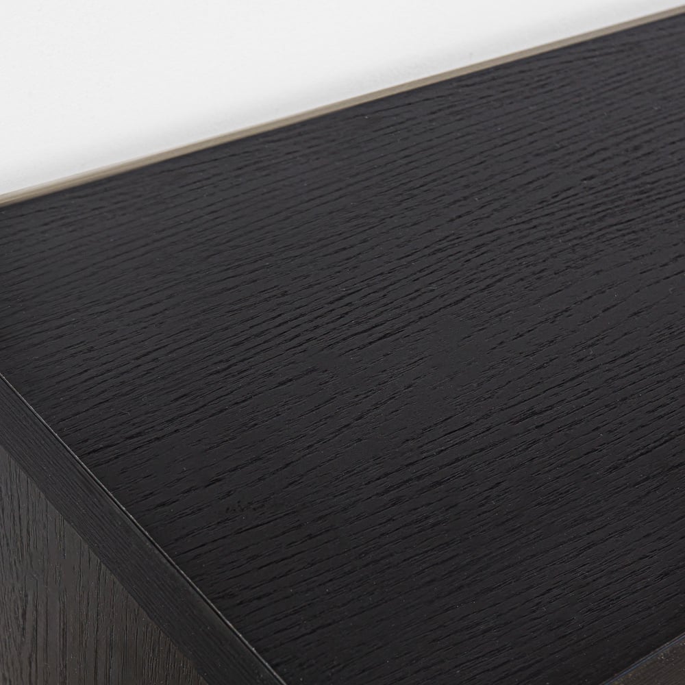 Mueble TV Bernie Negro Dimehouse Negro L x An x Al 127x37x32 Melamina Detalle fotográfico atmosférico