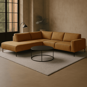 Sofá en color cognac