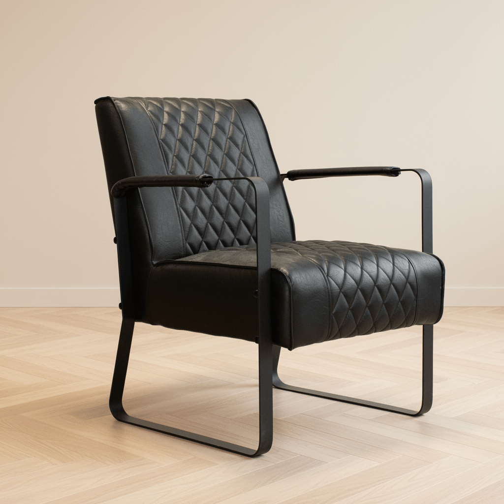 Zwarte fauteuil - Dimehouse