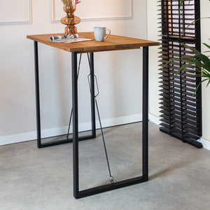 Mesa de bar de madera de mango