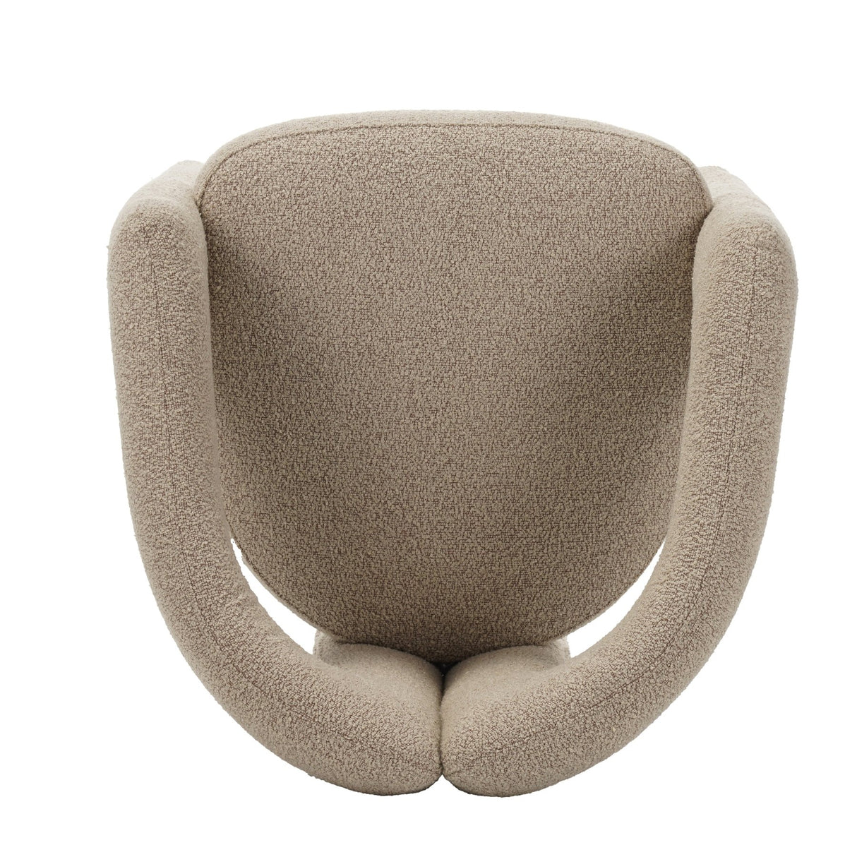 Diseño Silla de Comedor Color Arena Bouclé Marrón - Tejido Completo 