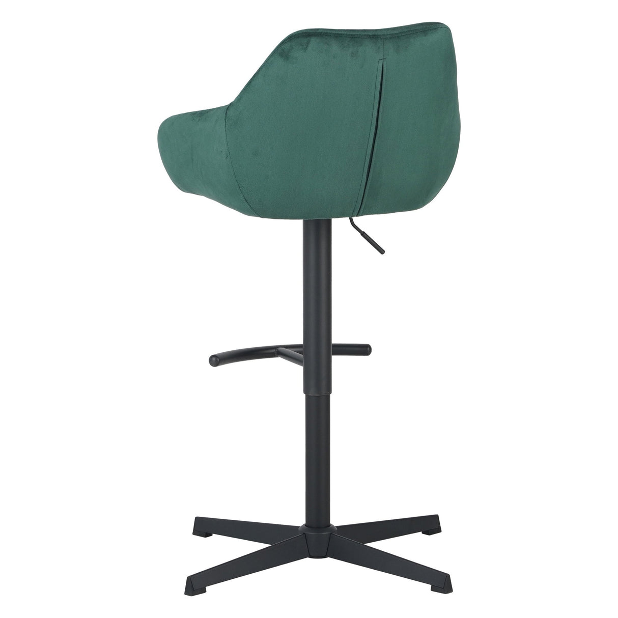 Taburete de barra de veneno Velvet verde: asiento de barra giratoria ajustable con reposabrazos