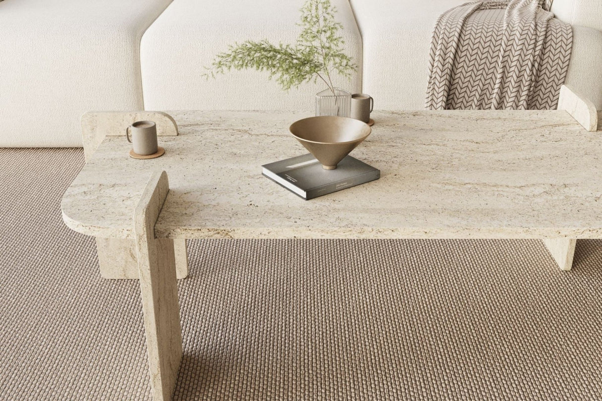 Lovge salontafel travertinlook 120 x 60 cm Gemelamineerd houtcomposiet