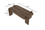 Mesa de centro Lovge nogal 120 x 60 cm compuesto de madera revestida de melamina