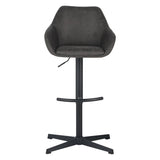 Heces de barra de veneno Anthracite Ecoleer - silla de barra giratoria ajustable con reposabrazos