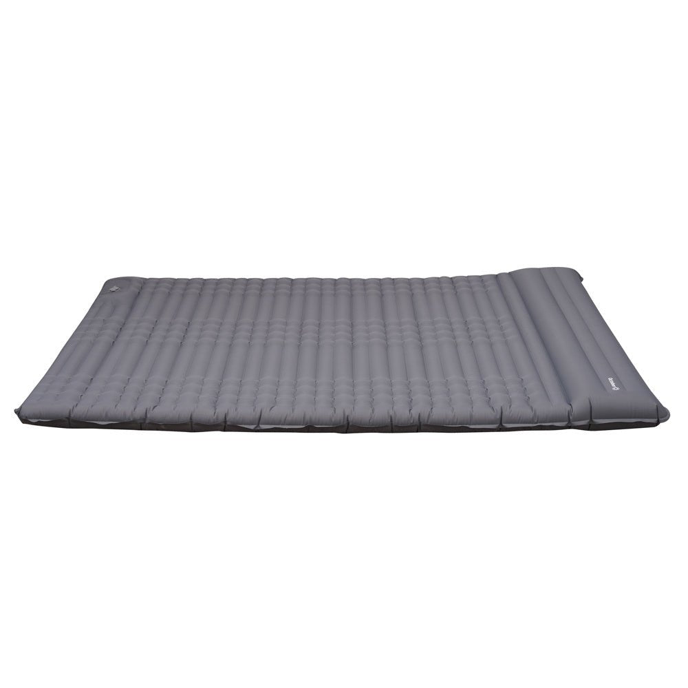 Colchón inflable para 2 personas con sistema de inflado incorporado 205x140x10 cm Dimehouse Gris L x An x Al 33x17x17 Nylon Blanco foto vista lateral