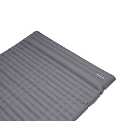 Colchón inflable para 2 personas con sistema de inflado incorporado 205x140x10 cm Dimehouse Gris L x An x Al 33x17x17 Nylon Blanco foto detalle