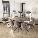 Eettafels - Deens Ovale Eettafel Alo Acaciahout Bruin 300x120 cm - Dimehouse