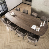 Eettafels - Deens Ovale Eettafel Alo Acaciahout Bruin 300x120 cm - Dimehouse