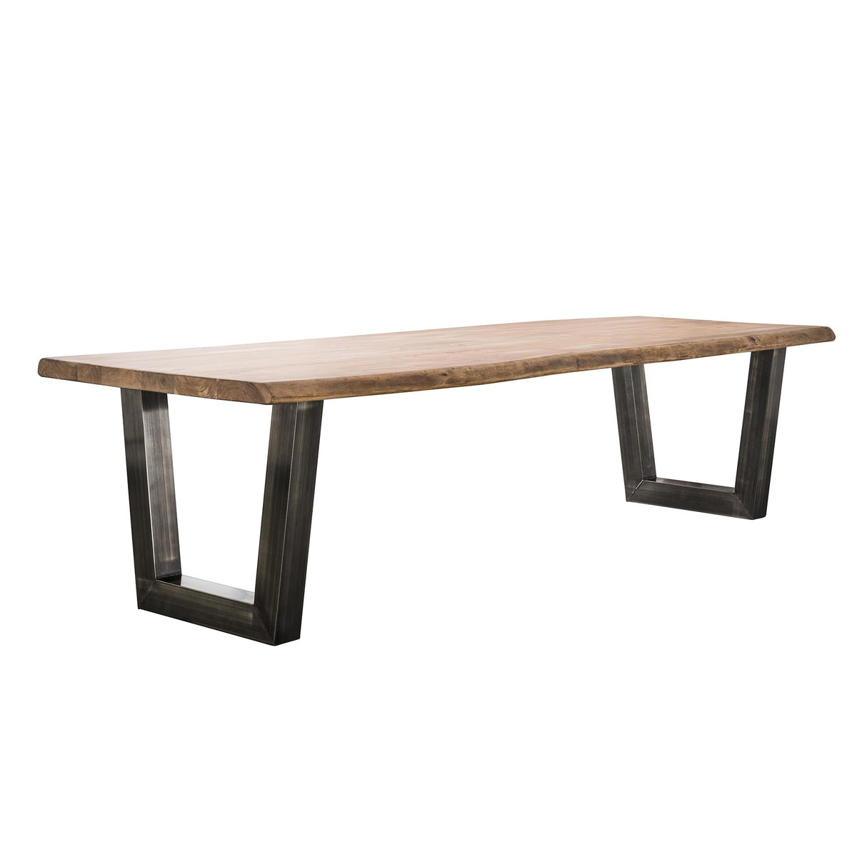 Mesa de comedor de tronco de árbol industrial Tristan Acaciahout 300x100
