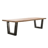 Mesa de comedor de tronco de árbol industrial Tristan Acaciahout 300x100