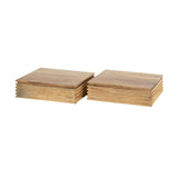 Avela XS Mesita de noche de 1 cajón de madera maciza de acacia conjunto de 2 