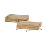 Nachtkastjes Arlo Set van 2 – Massief Acacia met Lade