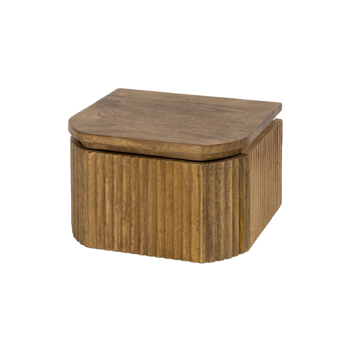 Mesita de noche flotante Madera de mango Arena – 1 cajón 