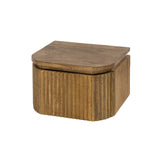Mesita de noche flotante Madera de mango Arena – 1 cajón 