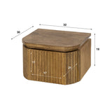 Mesita de noche flotante Madera de mango Arena – 1 cajón 