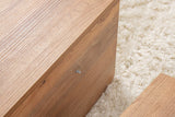 Mesa de centro redonda de madera de pino atlántico escalonada melamina 90 cm Orin 