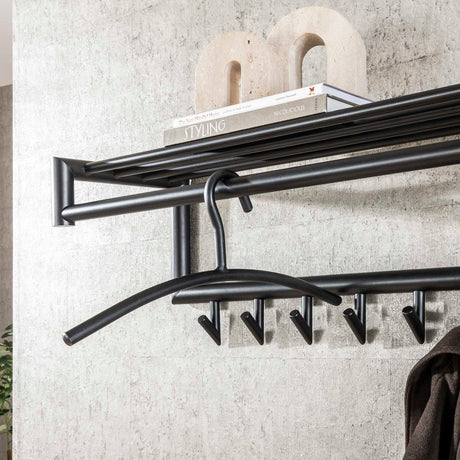 Gancho de ropa de tubo redondo Gunmetal de 45 cm 