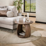 Bijzettafel Nore Massief Acacia Bruin 60x60x46 cm