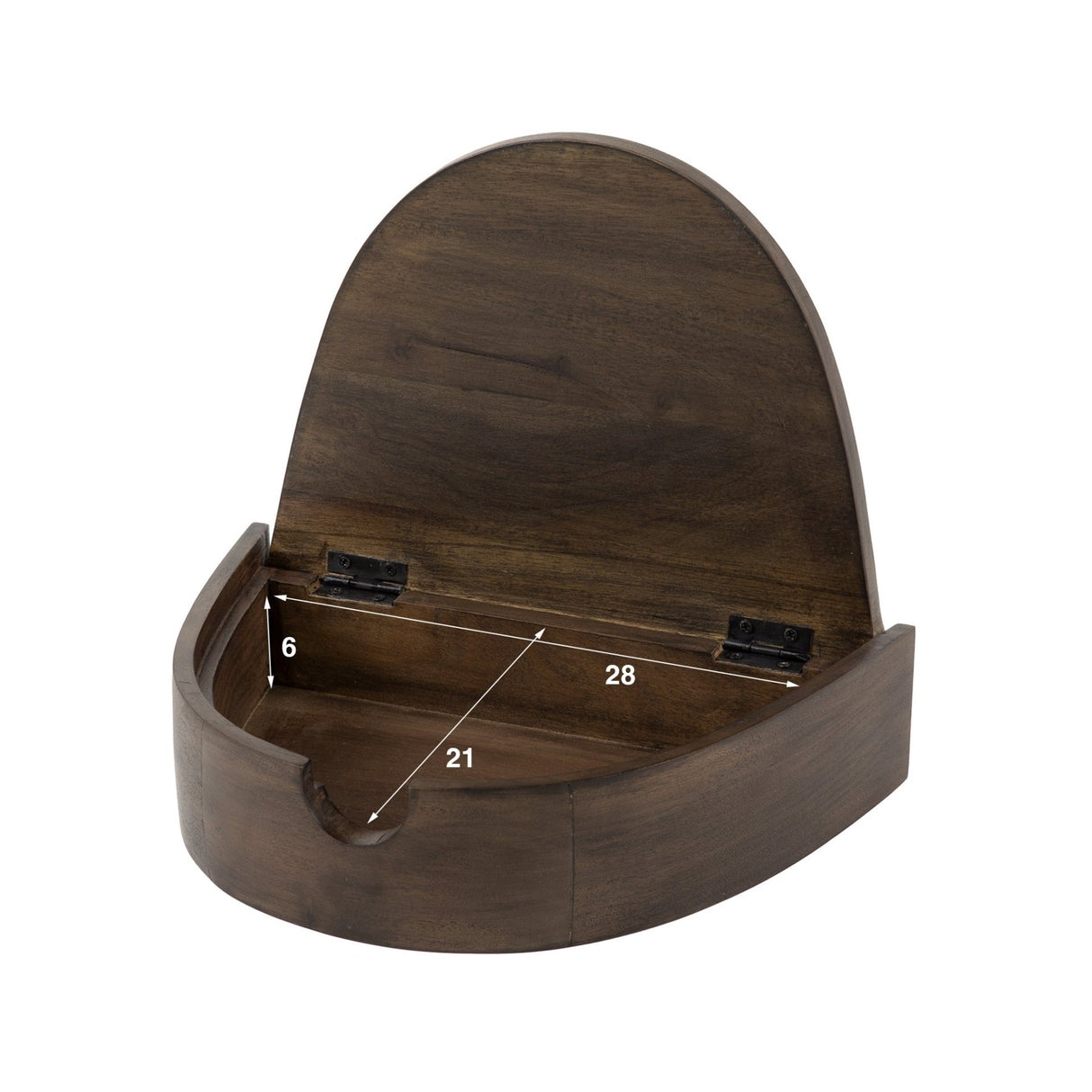 Set de 2 mesitas de noche semielípticas flotantes – Acacia 