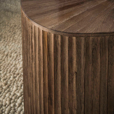 Conjunto de mesa de salón de 2 Myla Cuadrada de Madera de Tejo Marrón 