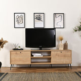 Calvin opbergkast eikenlook 180 cm Melamine gecoate houtvezelplaat